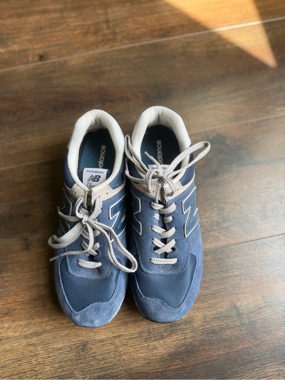 New Balance 574 Navy Blue and Gray Casual Sneakers